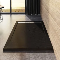 Brico Aica Douchebakken 100X90Cm Zwart Steeneffect L9010 Hot