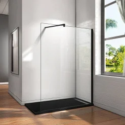 Brico Aica Inloopdouche 150X200Cm Anti Kalk - Mat Zwart P15-132B