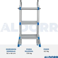 Brico Aldorr Home - Multiladder Uitschuifbare Vouwladder 4X3 - 2,80M Discount