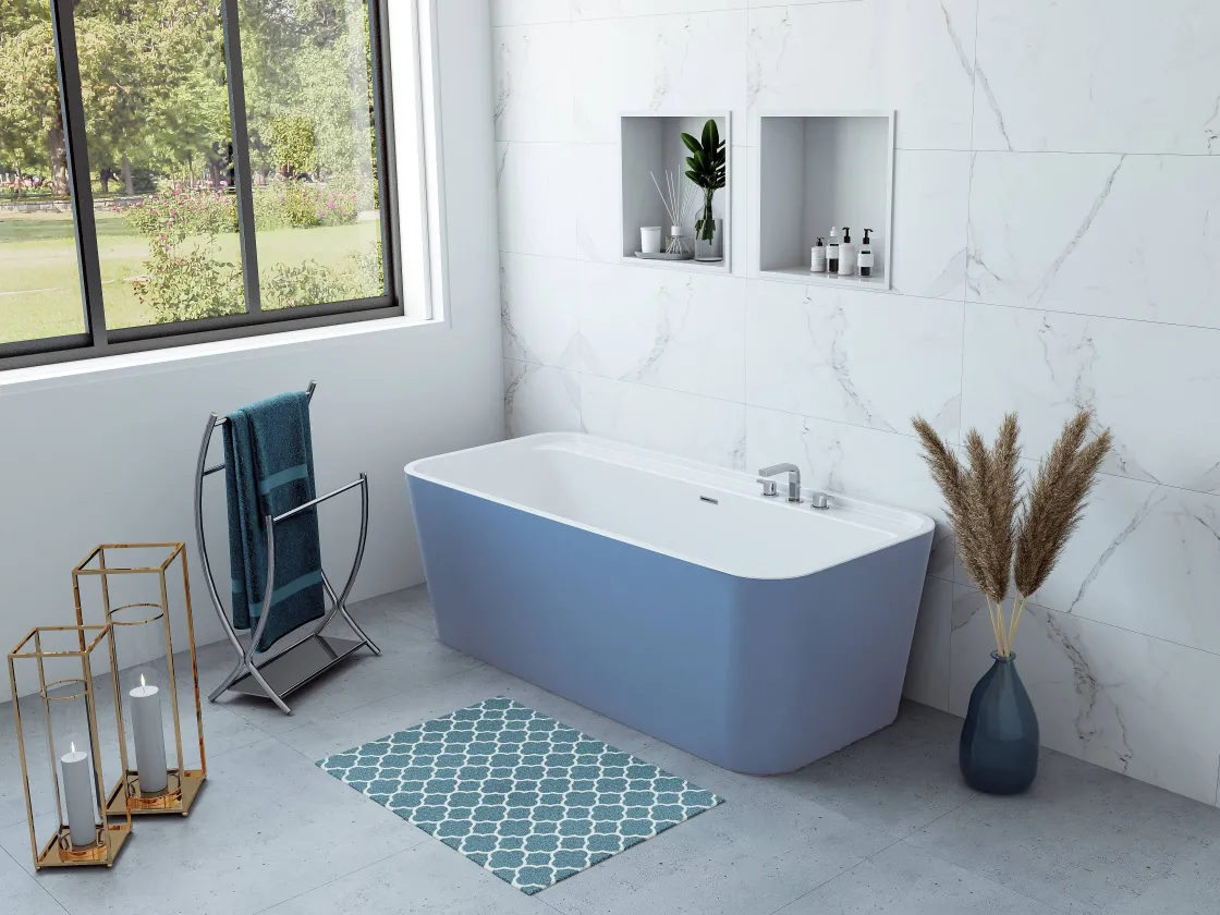 Brico Allibert Bad Kolora 170X78Cm Mat Blauw Hot