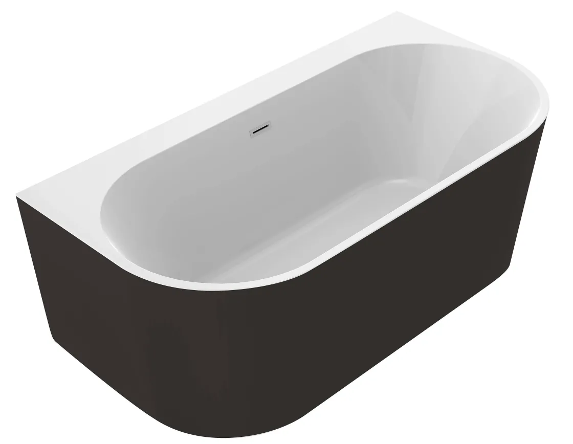 Brico Allibert Bad Ondina 170X87X56Cm Zwart Mat Outlet