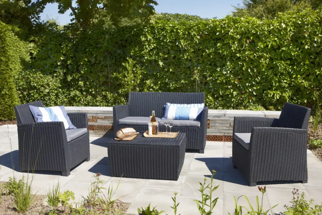 Allibert Balkon Loungeset Mia Antraciet 4-Delig-Brico Sale