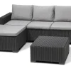 Allibert California Chaiselongue Loungeset - 3-4 Personen - Grijs-Brico Outlet
