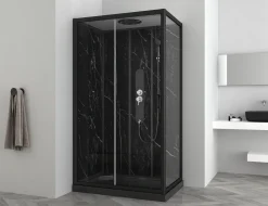 Brico Allibert Douchecabine Alep Rechthoekig 120X80Cm Zwart Best