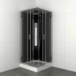 Brico Allibert Douchecabine Gipsy Vierkant 90X90Cm Zilver Outlet