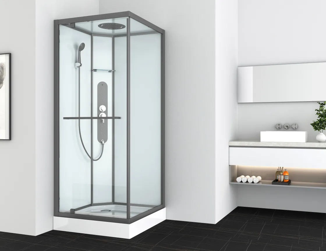 Brico Allibert Douchecabine La Paz Vierkant 90X90Cm Gun Metal New