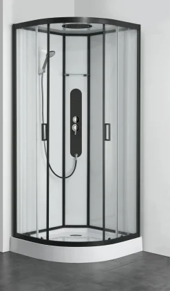 Brico Allibert Douchecabine Uyuni Kwartrond 90X90Cm Zwart Clearance