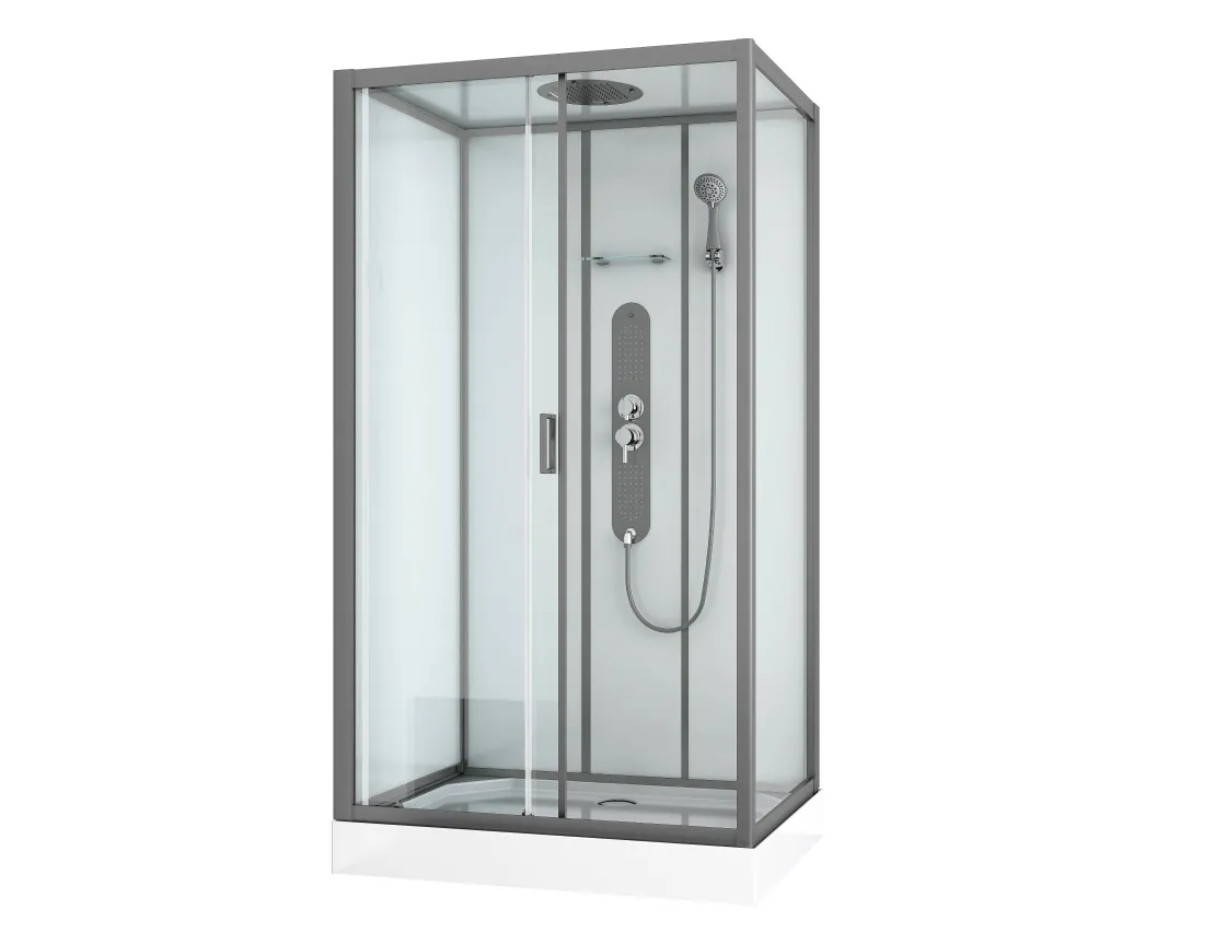 Brico Allibert Douchecabine Uyuni Rechthoek 80X120Cm Grijs