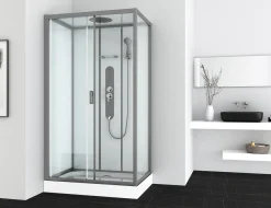 Brico Allibert Douchecabine Uyuni Rechthoek 80X120Cm Grijs