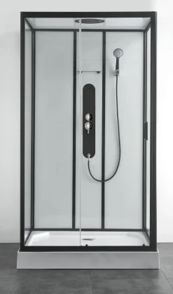 Brico Allibert Douchecabine Uyuni Rechthoekig 80X120Cm Zwart Best