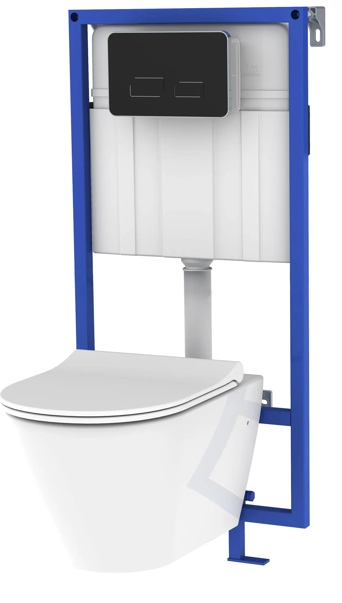 Brico Allibert Inbouwreservoir Set Link | Soft-Close Toiletzitting | Bedieningspaneel Met Infrarood Herkenning Zwart Clearance
