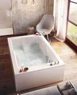 Brico Allibert Rechthoekig Bad Confindence 180X120X56-58Cm Wit New