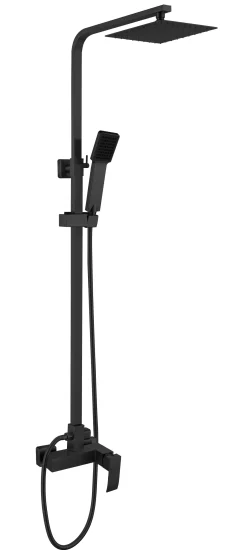 Brico Allibert Regendoucheset Cabernet Vierkant 30X30Cm Met Thermostatische Kraan Zwart Best