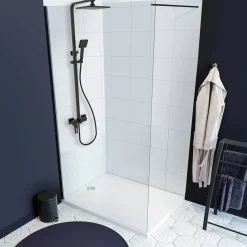 Brico Allibert Regendoucheset Vision Vierkant 20X20Cm Met Kraan Zwart Discount