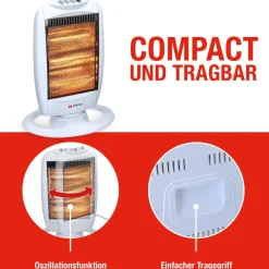 Keramische Kachels & Blaasverwarming<Brico Alpina Kachel Halogeen Draaibaar 1200 Watt