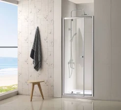 Brico Aquavive Douche Draaideur Zanzibar Chroom 190X90Cm Best