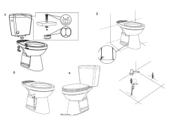 Brico Aquavive Duoblok Toilet Ippari I Ao Aansluiting I Soft-Close Toiletzitting Wit