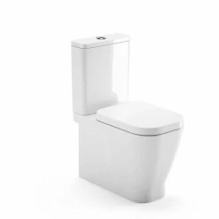 Brico Aquavive Duoblok Toilet Look | Soft-Close Toiletzitting | Universee Afvoer| Randloos Toiletzitting Wit Outlet