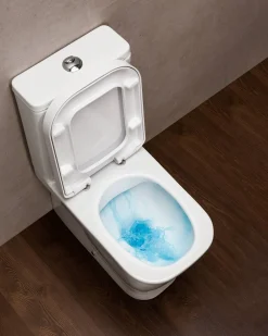 Brico Aquavive Duoblok Toilet Look | Soft-Close Toiletzitting | Universee Afvoer| Randloos Toiletzitting Wit Outlet