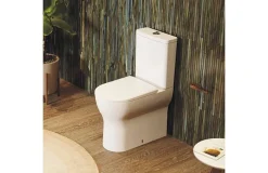 Brico Aquavive Duoblok Toilet| Universele Afvoer| Randloos | Verhoogd +7Cm | Wit Sale