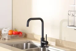 Brico Aquavive Eco Keukenmengkraan Fonti Zwart Hot