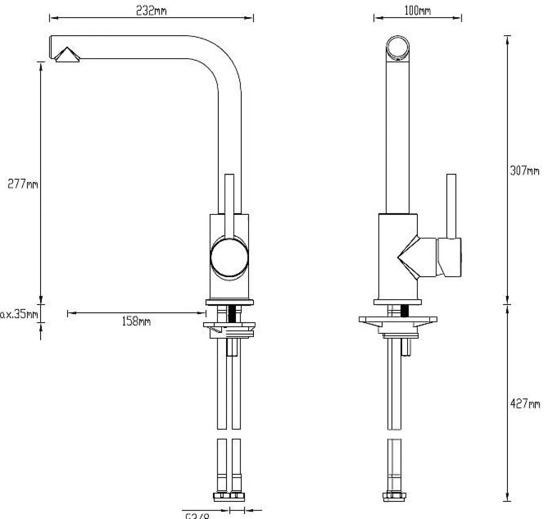 Brico Aquavive Eco Keukenmengkraan Maryline Chroom New