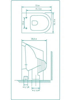 Brico Aquavive Hangtoilet Slizza Wit | Soft-Close & Quick Release Toiletzitting | Randloos Toiletpot Outlet