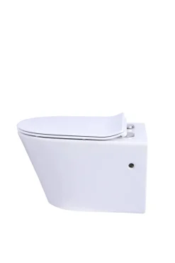 Brico Aquavive Hangtoilet Slizza Wit | Soft-Close & Quick Release Toiletzitting | Randloos Toiletpot Outlet