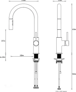 Brico Aquavive Keukenmengkraan Yamuna Met Handdouche Chroom