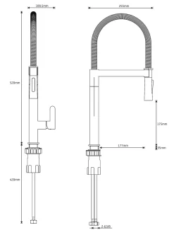 Brico Aquavive Keukenmengkraan Volturno Met Uittrekbare Handdouche Geborsteld Nikkel Online