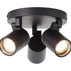 Brico Aquavive Plafondspot Irminio Zwart 19Cm 3Xgu10 5W Hot