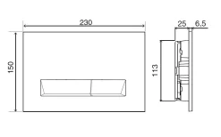 Brico Aquazuro Bedieningspaneel Brenta Dubbele Spoeling Voor Brembo Inbouwreservoirs| Wit Clearance