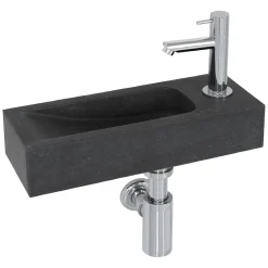 Brico Aquazuro Fonteinset Platani Natuursteen Zwart 38Cm