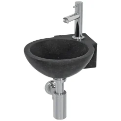 Brico Aquazuro Hoekfonteinset Diveria Natuursteen Zwart 27Cm New