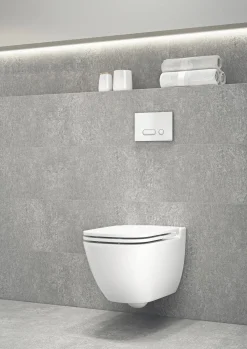 Brico Aquazuro Inbouwreservoir Set Iris | Quick Release & Soft-Close Toiletzitting | Randloos Toiletpot New