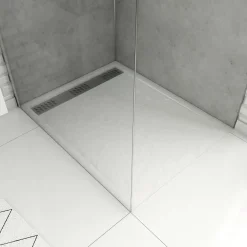 Brico Aurlane Douchebak Pedra 100X80Cm Wit Steeneffect Best