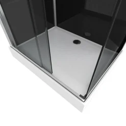 Brico Aurlane Douchecabine Black 2 Rechthoek 110X80Cm Clearance