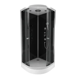 Brico Aurlane Douchecabine Black 2 Rond 90X90Cm Clearance