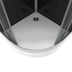 Brico Aurlane Douchecabine Black 2 Rond 90X90Cm Clearance