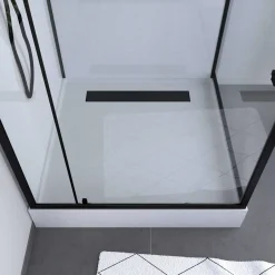 Brico Aurlane Douchecabine Indus2 90X90X215Cm Vierkant Zwart/Wit Sale