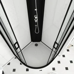 Brico Aurlane Douchecabine Pepper 2 Zwart 85X85X230Cm Outlet