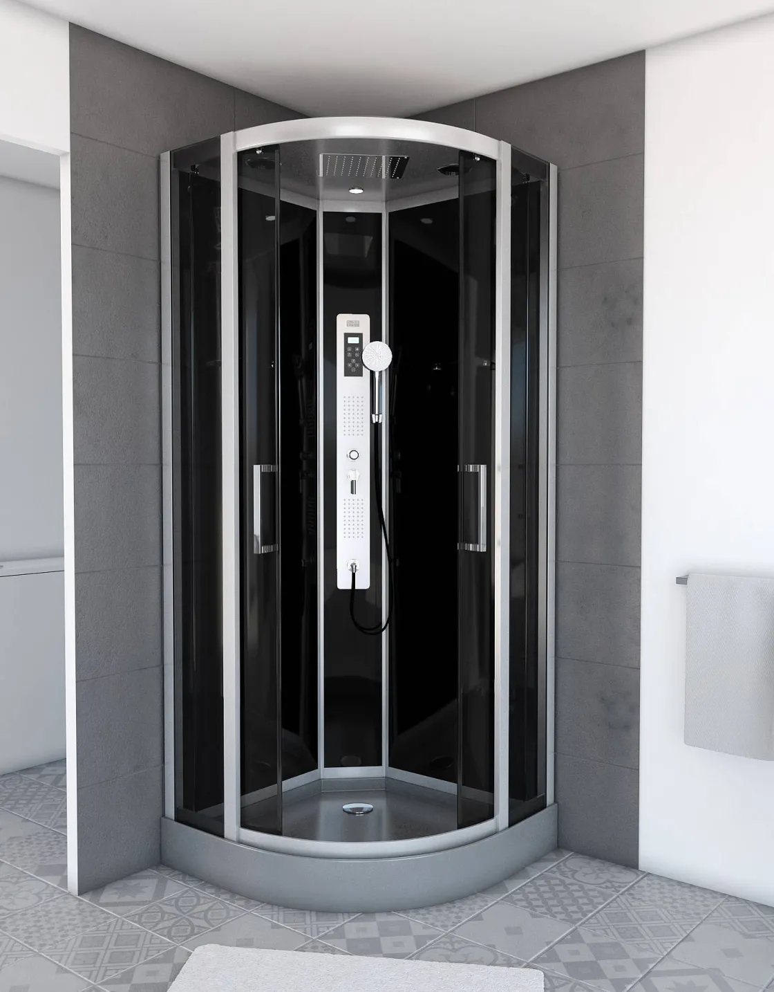 Brico Aurlane Douchecabine Premium2 Round 95X95X215Cm Hot