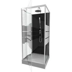 Brico Aurlane Douchecabine Study Chroom 90X90X219-230Cm New