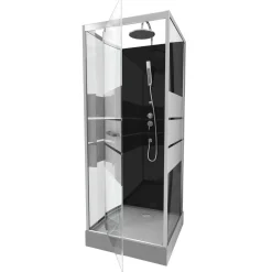 Brico Aurlane Douchecabine Study Chroom 80X80X219-230Cm New