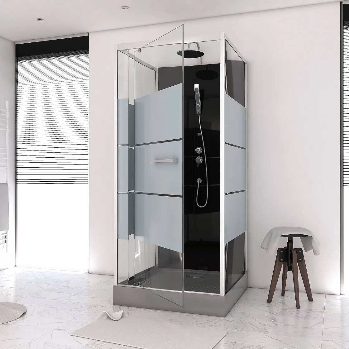 Brico Aurlane Douchecabine Study Chroom 80X80X219-230Cm New