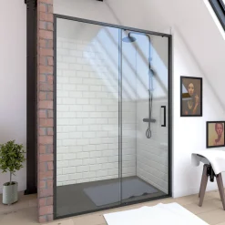 Brico Aurlane Douchedeur Factory 120X200Cm Schuif Zwart Hot