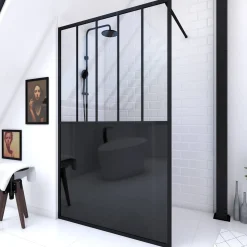 Brico Aurlane Douchewand Black Indus 120X200Cm 5Mm Zwart Online