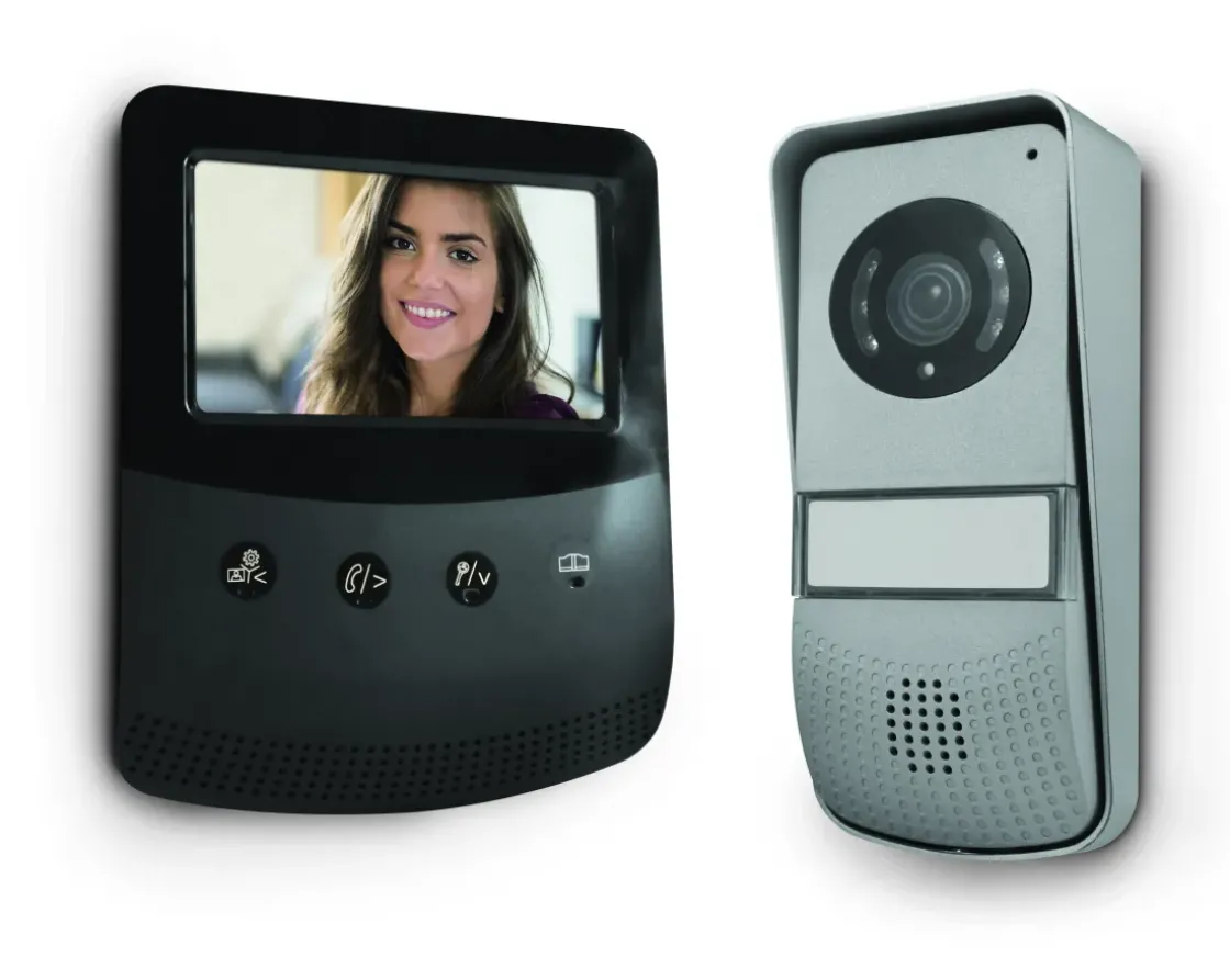 Avidsen Videointercom 4,3" 2 Draden Zwart-Brico New