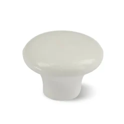 Baseline Knop Plat Wit 30Mm 4St.-Brico Discount