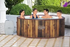 Bestway Jacuzzi Lay-Z-Spa Helsinki 60025 1123L Imitatie Hout O180X66Cm-Brico Online